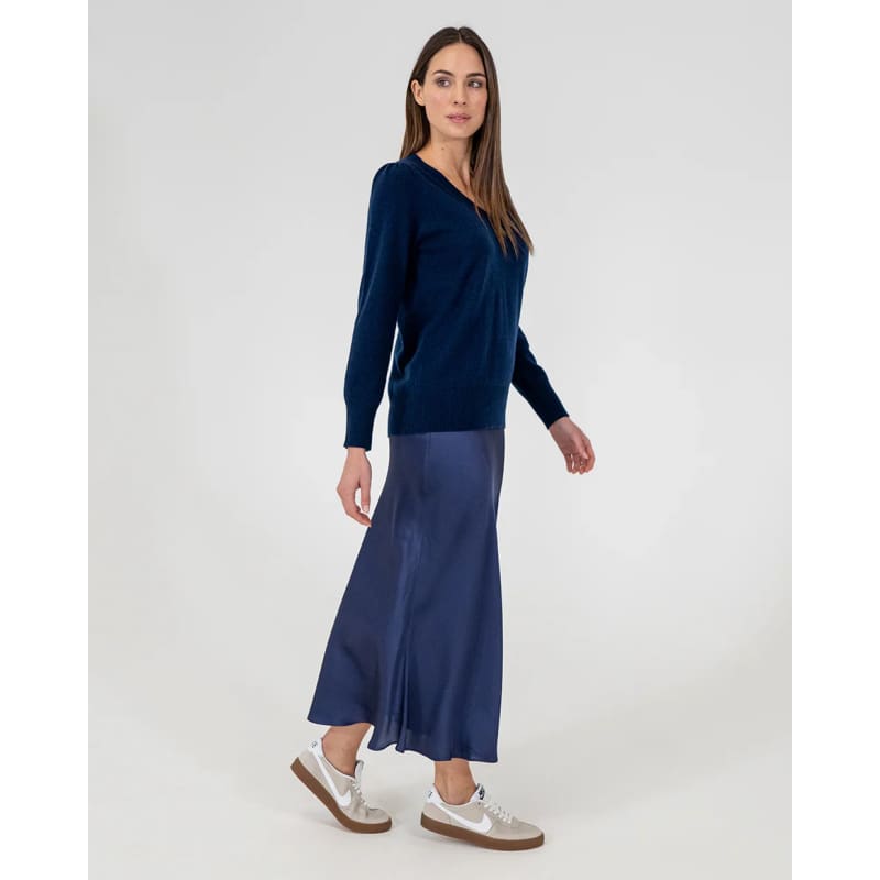 Josephine Bias Skirt | Navy - Bottoms