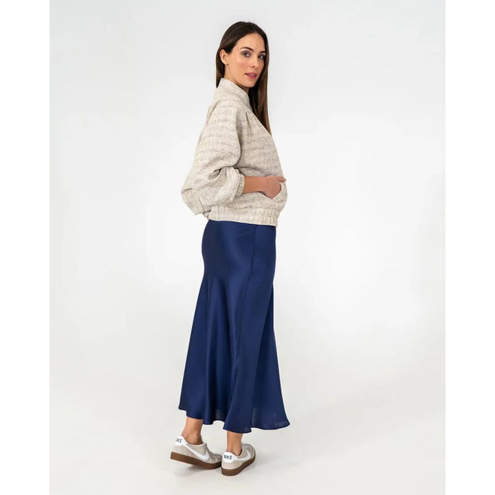 Josephine Bias Skirt | Navy - Bottoms