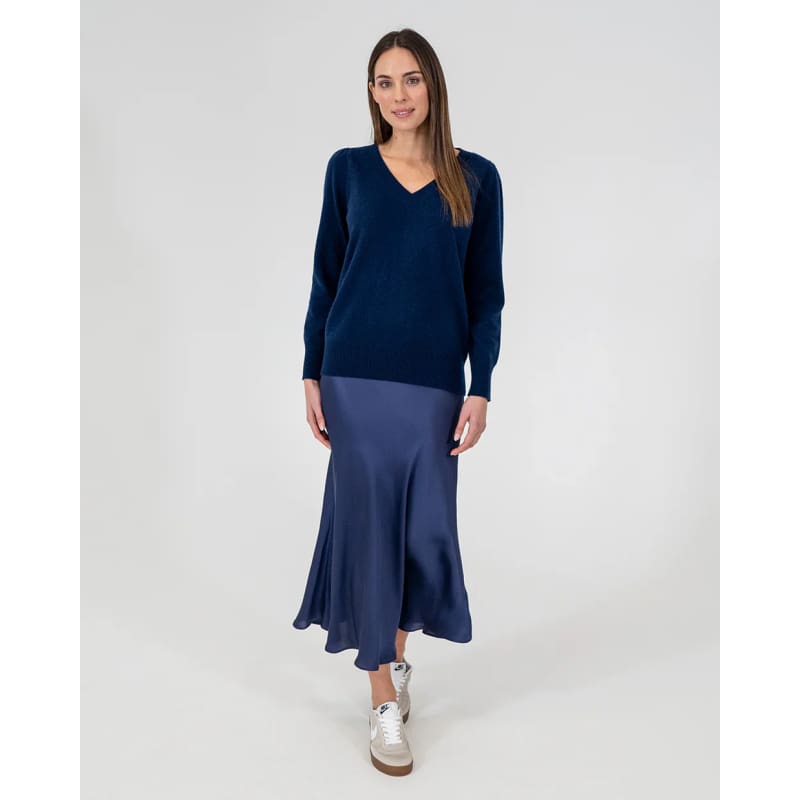 Josephine Bias Skirt | Navy - Bottoms
