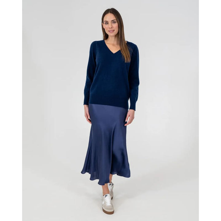 Josephine Bias Skirt | Navy - Bottoms