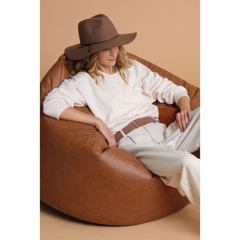 Kaiya Soft Wool Felt Fedora | Brown - Accessories