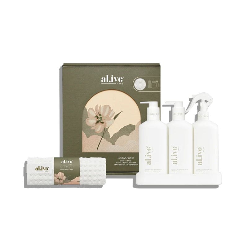 Kitchen Trio & Towel Gift Set | Lemon Myrtle & Honey Dew - Accessories