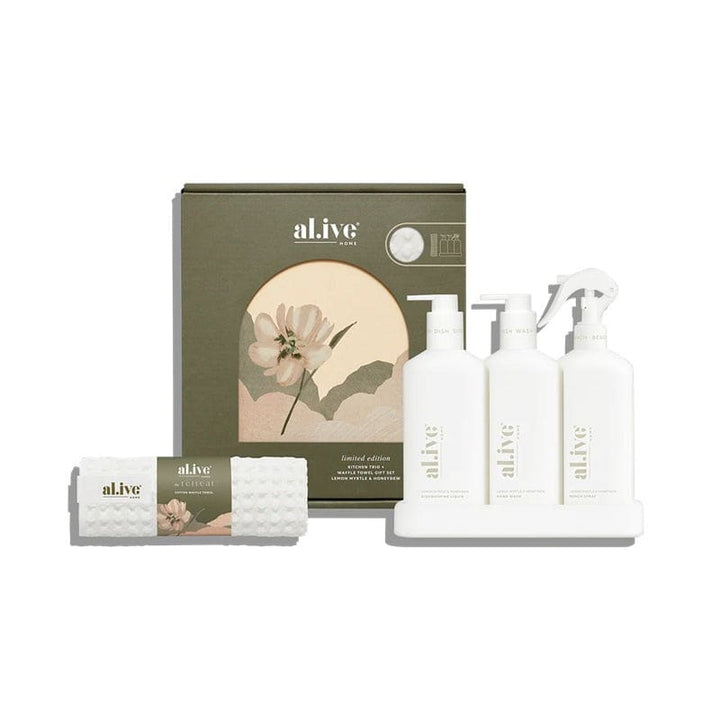Kitchen Trio & Towel Gift Set | Lemon Myrtle & Honey Dew - Accessories