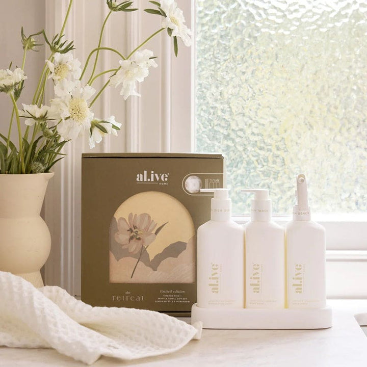 Kitchen Trio & Towel Gift Set | Lemon Myrtle & Honey Dew - Accessories