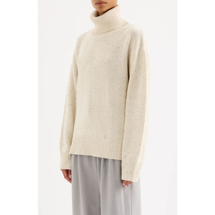 Lander Turtleneck Knit | Oat Speckle - Knitwear