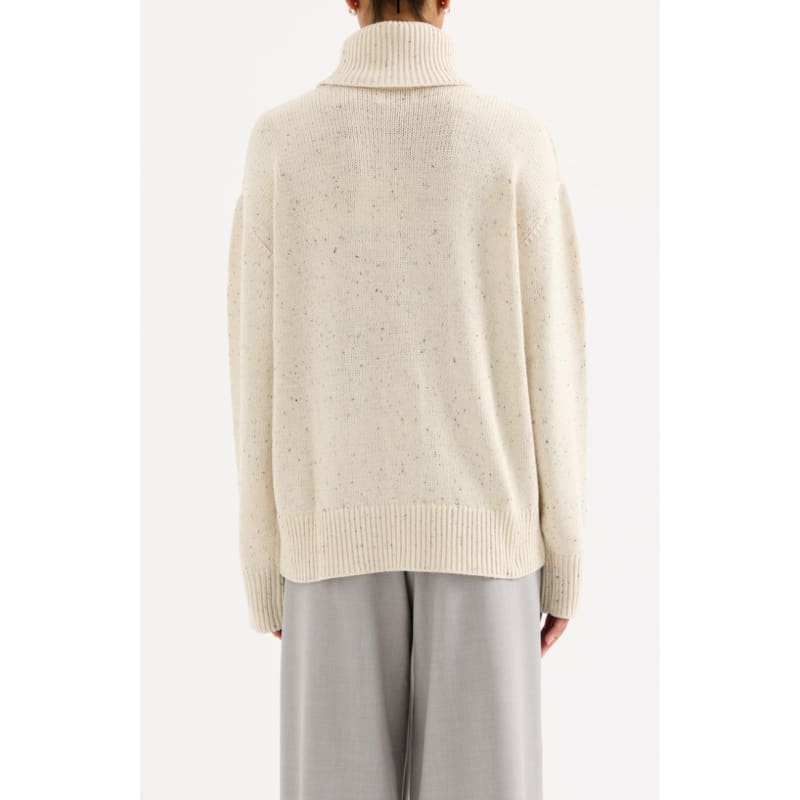 Lander Turtleneck Knit | Oat Speckle - Knitwear