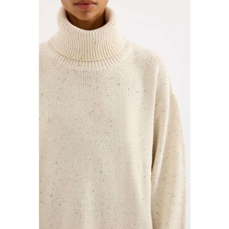 Lander Turtleneck Knit | Oat Speckle - Knitwear