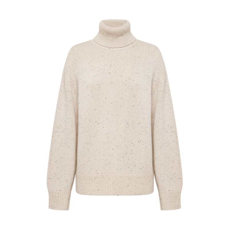 Lander Turtleneck Knit | Oat Speckle - Knitwear