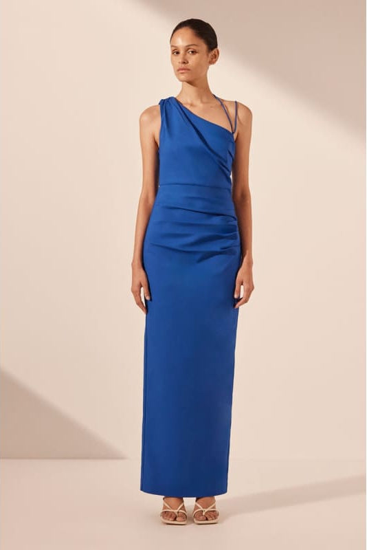 lani asymmetrical gathered maxi dress – Florence & Marabel Collections No Stretch Halter neck tie details Color:Purple Wisteria women's plus size cocktail