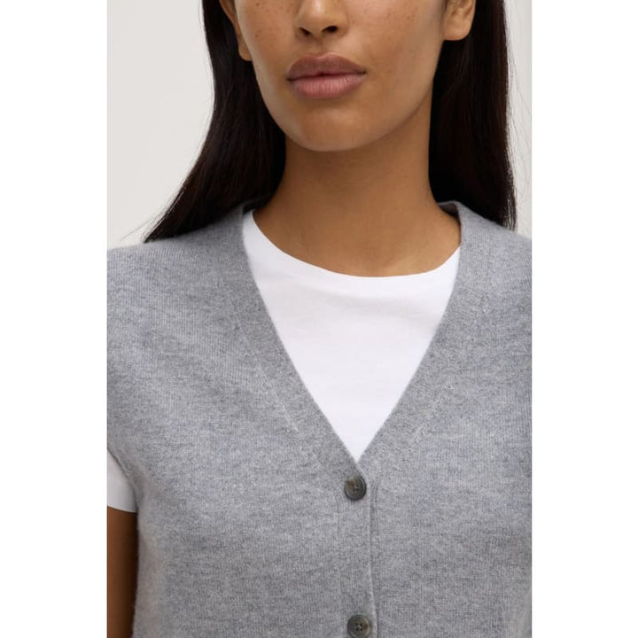 Lara Cashmere Knit Tank | Grey Marle - Knitwear