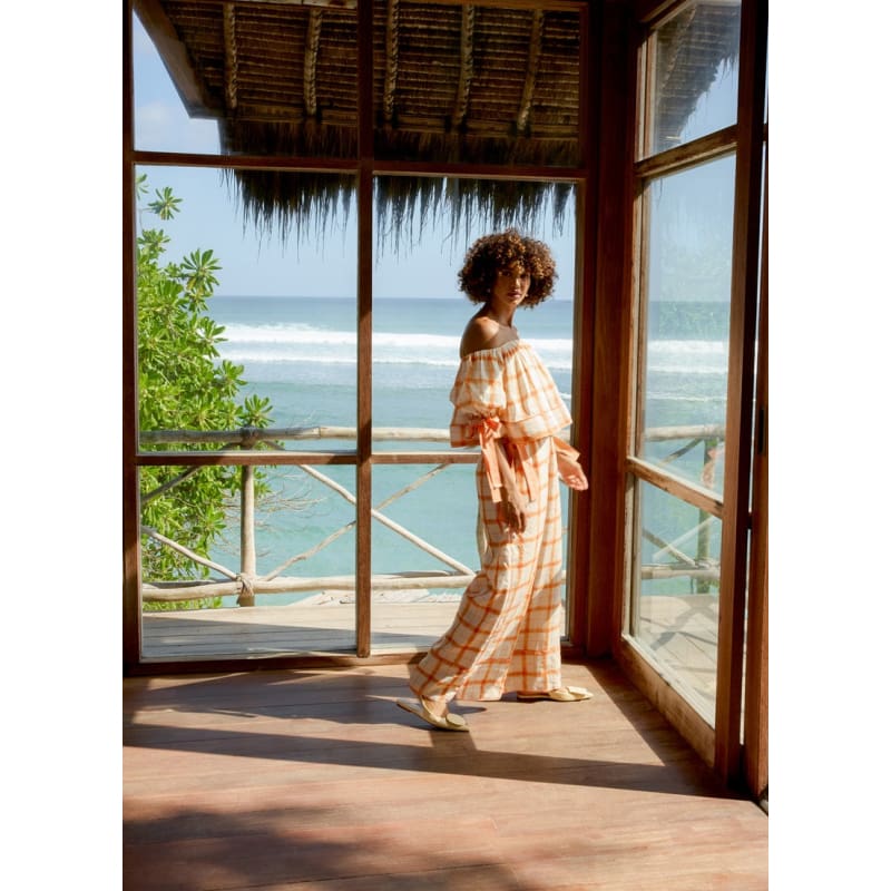 Le Soleil Top | Mandarine Gingham - Tops