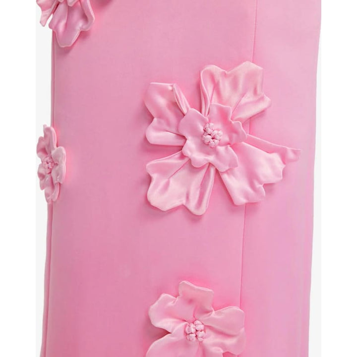 Lucinda Floral Applique Maxi Dress | Baby Pink - Dress