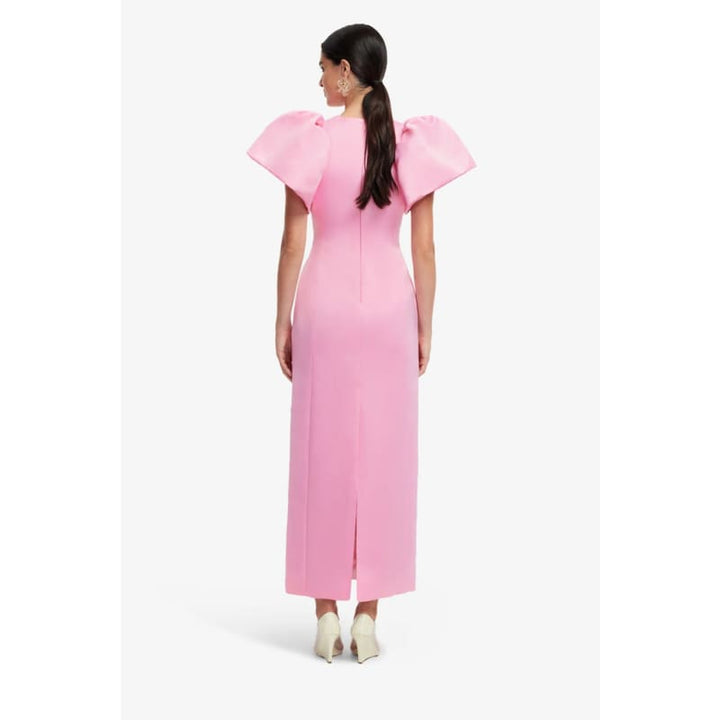 Lucinda Floral Applique Maxi Dress | Baby Pink - Dress