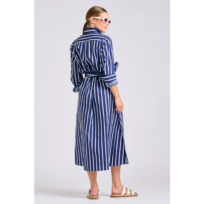 Luna Oversized Dress | Navy with White Stripe - Dress