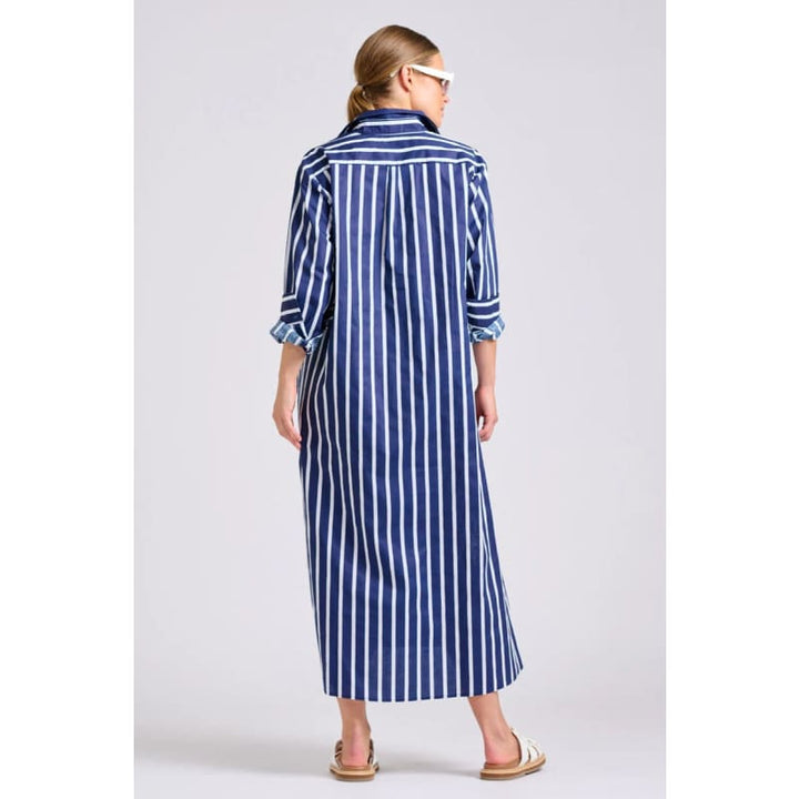 Luna Oversized Dress | Navy with White Stripe - Dress
