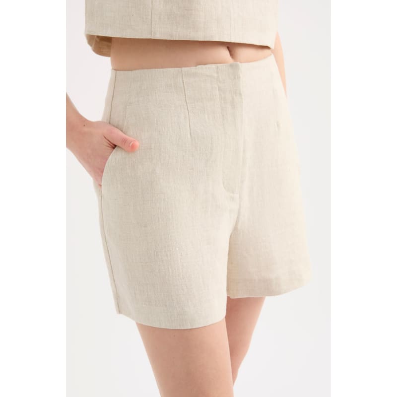 Marli Linen Short | Natural - Bottoms