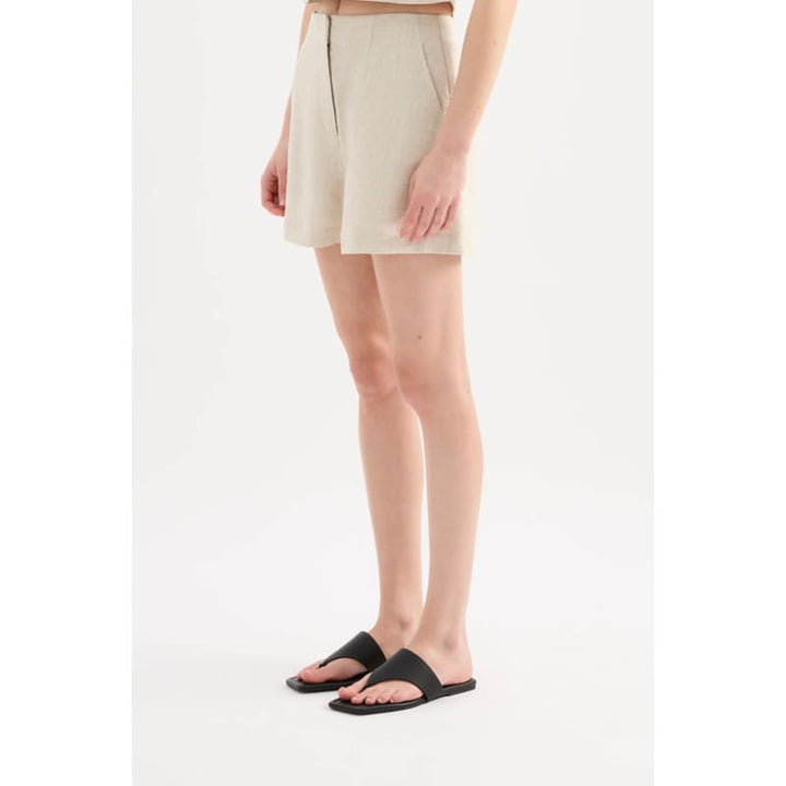 Marli Linen Short | Natural - Bottoms