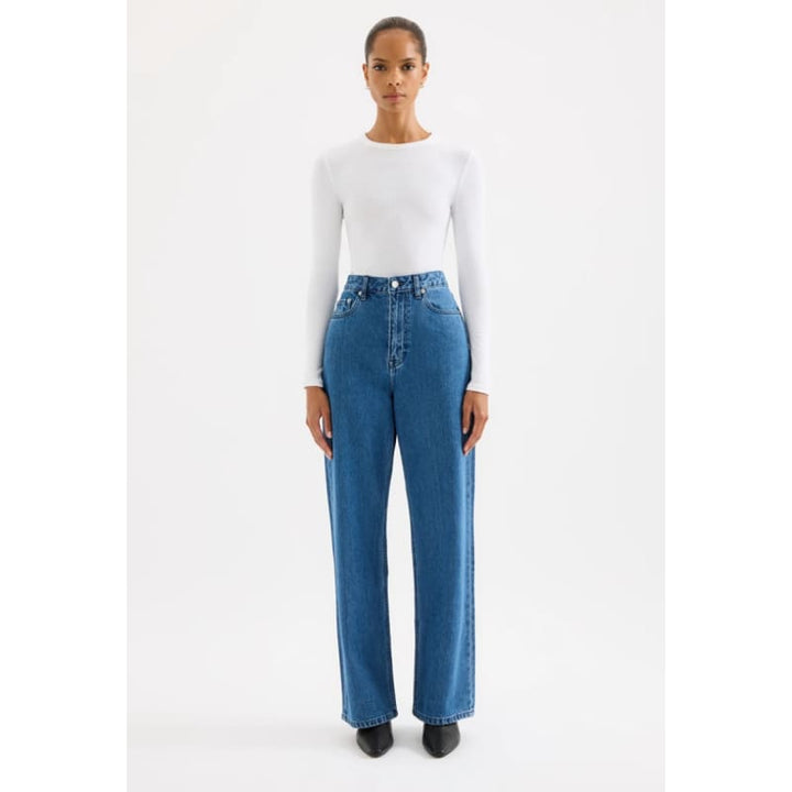 Organic Relaxed Leg Jean | Fresh Blue - Bottoms