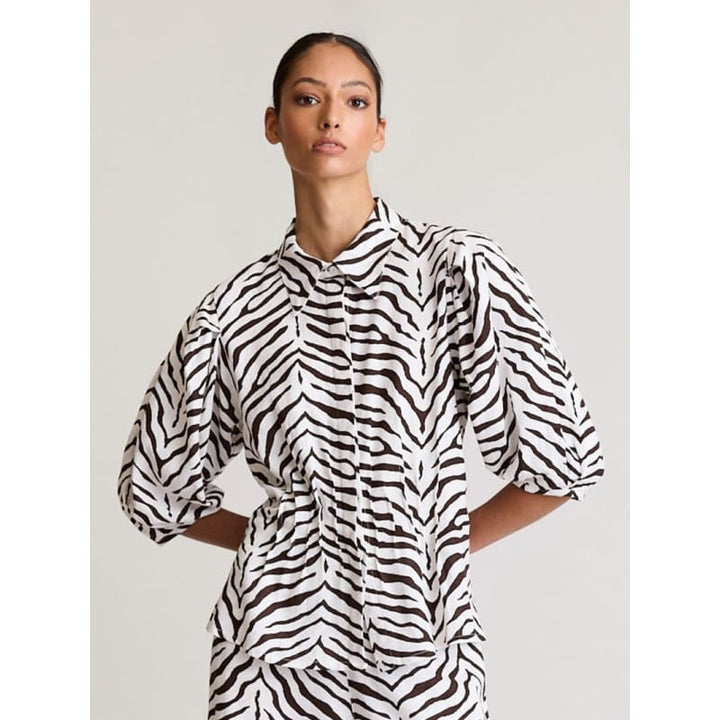 Pintuck Blouse | Zebra - Tops