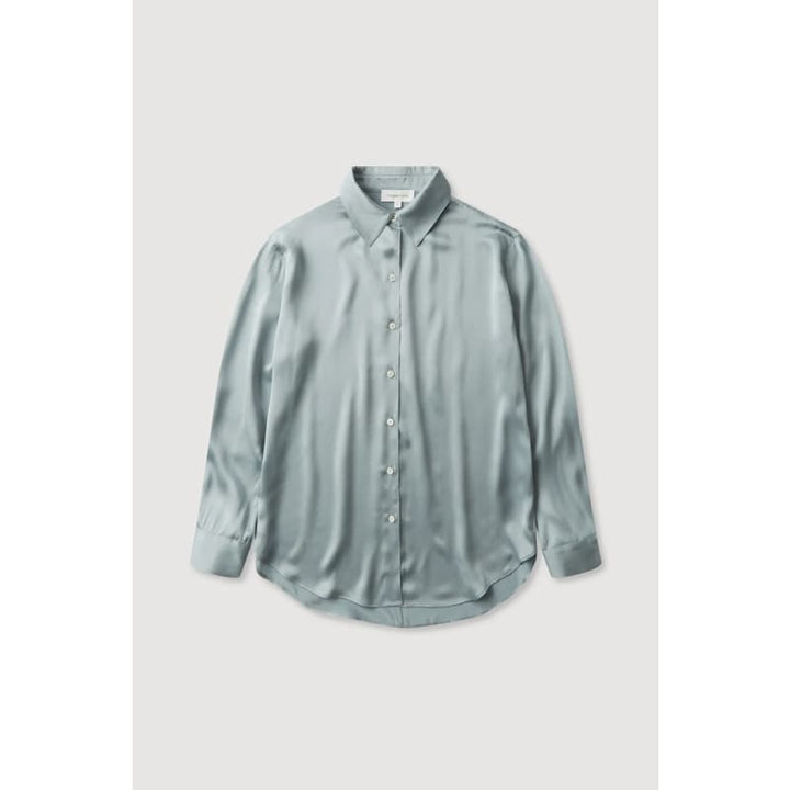 Pippa Silk Long Sleeve Shirt | Cloud - Tops