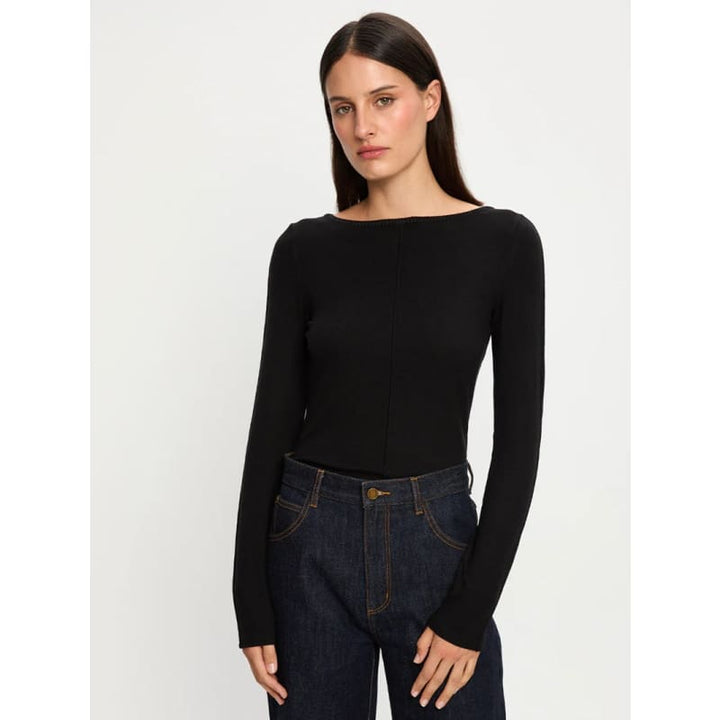 Quinn Knit Top | Black - Tops