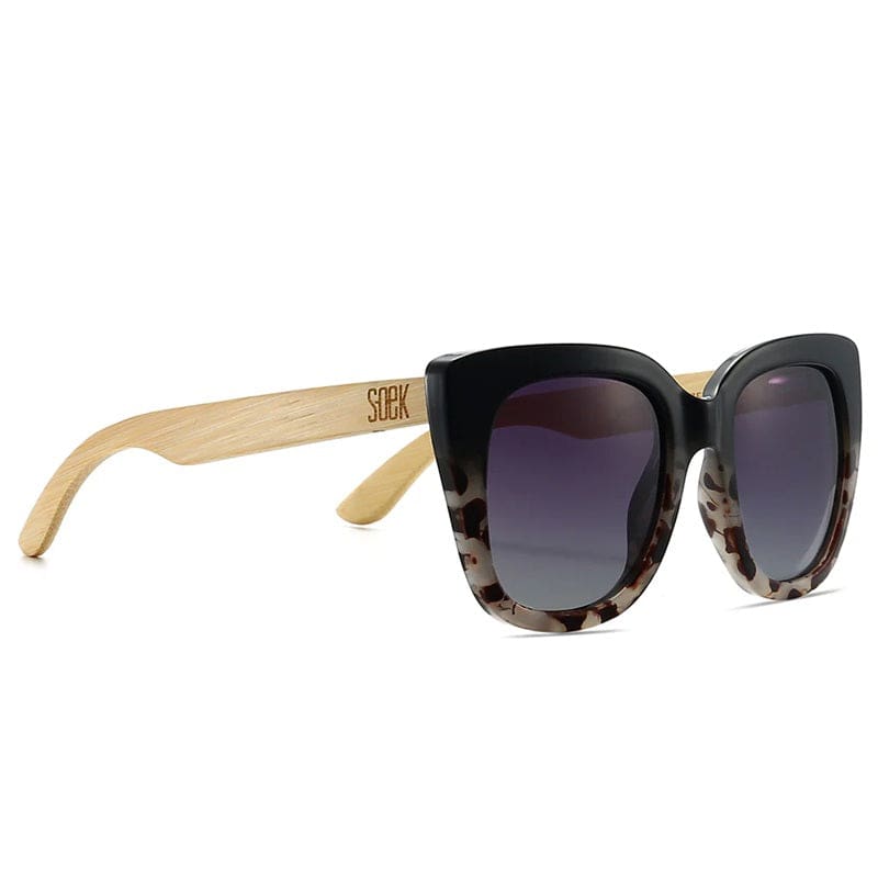 Riviera Black Ivory Tortoise Sunglasses | Black Gradient Lens & White Maple Arms - Accessories