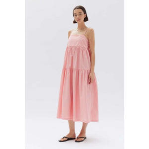 Sandy Poplin Dress | Coral - Dress