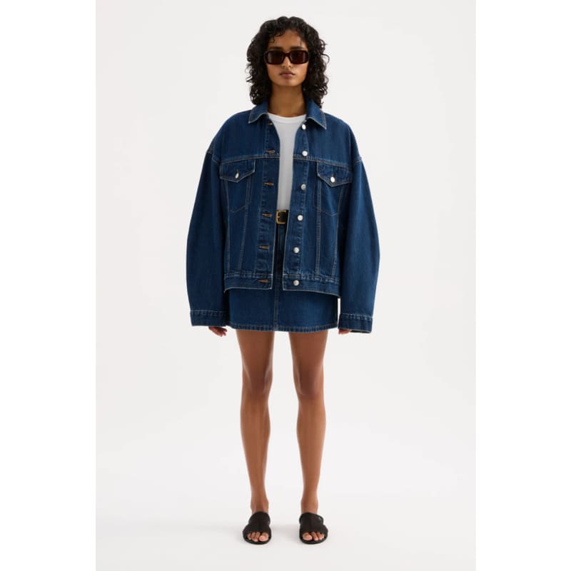Sia Denim Jacket | Force Blue - Jackets