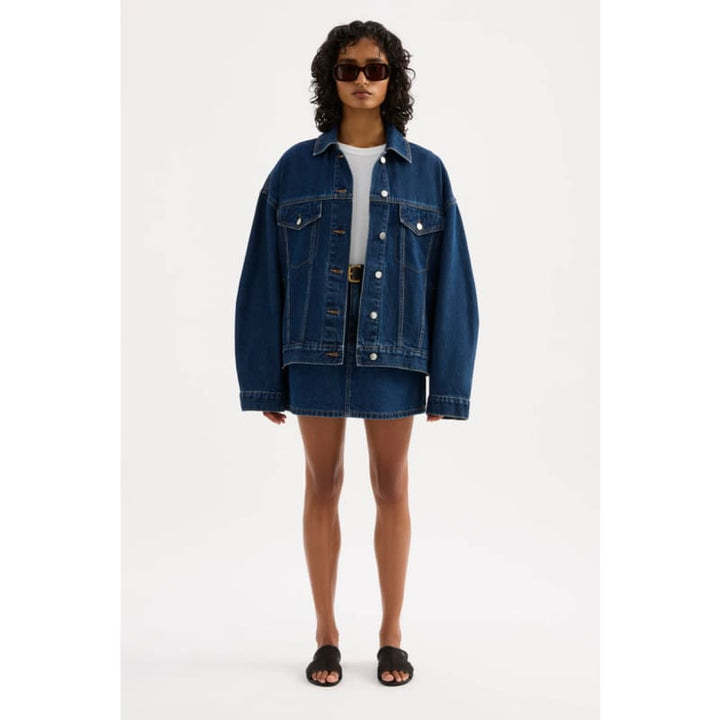 Sia Denim Jacket | Force Blue - Jackets