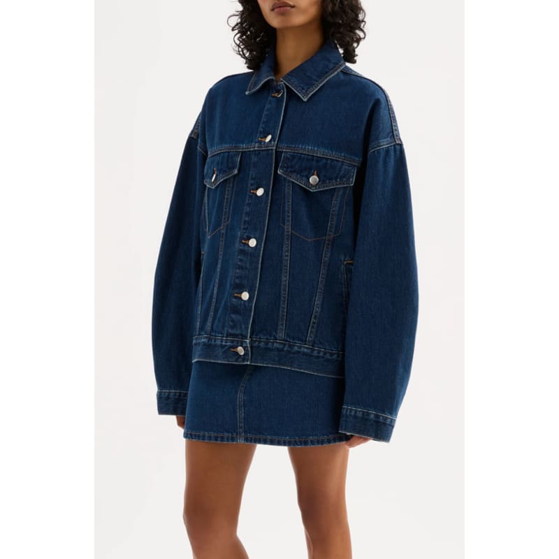 Sia Denim Jacket | Force Blue - Jackets