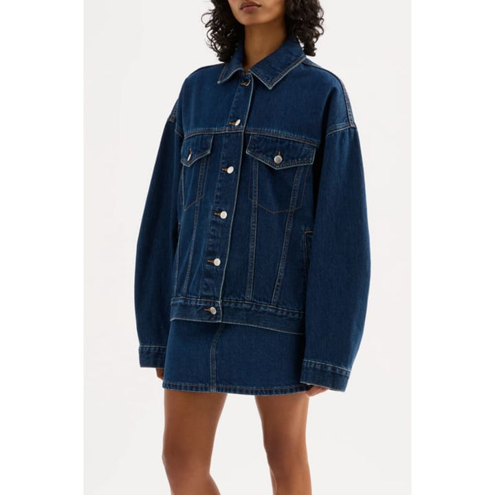 Sia Denim Jacket | Force Blue - Jackets