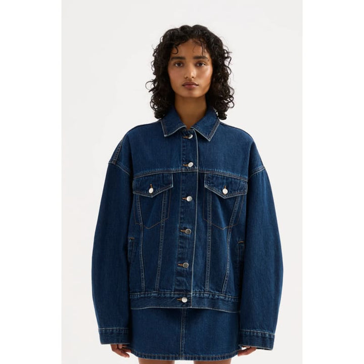 Sia Denim Jacket | Force Blue - Jackets
