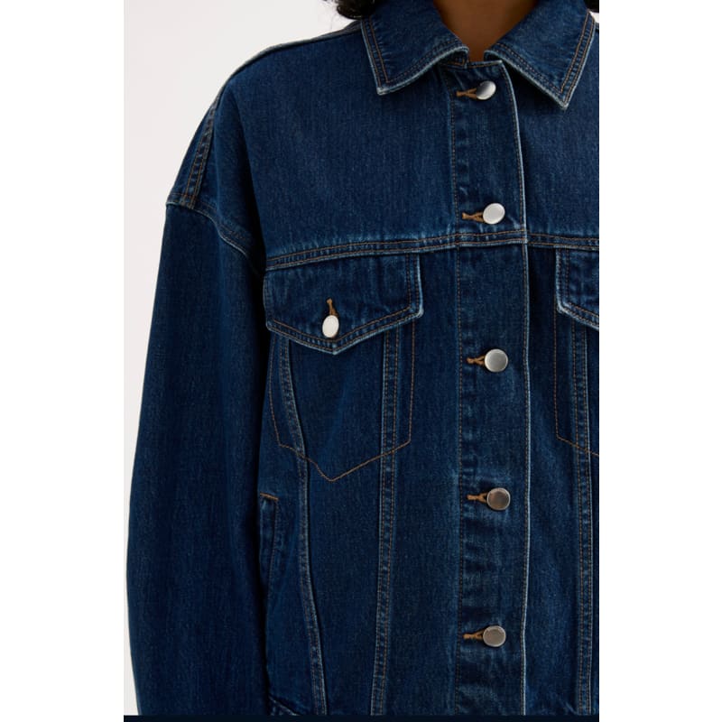 Sia Denim Jacket | Force Blue - Jackets