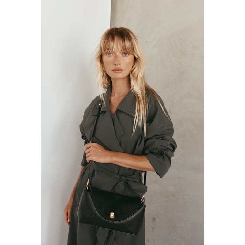 Sloane Black Leather Convertible Clutch - Accessories