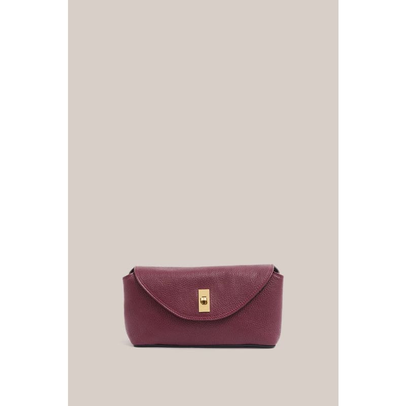 Sloane Bordeaux Leather Convertible Clutch - Accessories