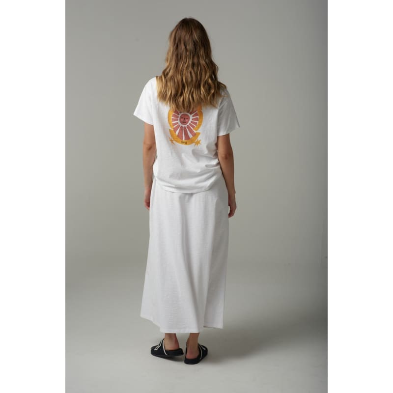 Slub Maxi Skirt | White C1558 Bottoms
