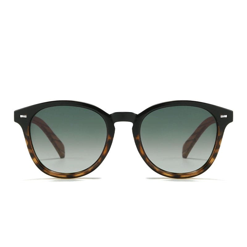 Taine Black Tort Sunglasses | Khaki Gradient Lens & Walnut Arms - Accessories