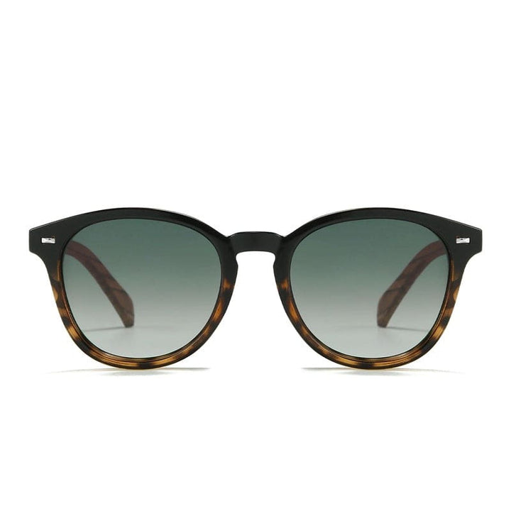 Taine Black Tort Sunglasses | Khaki Gradient Lens & Walnut Arms - Accessories