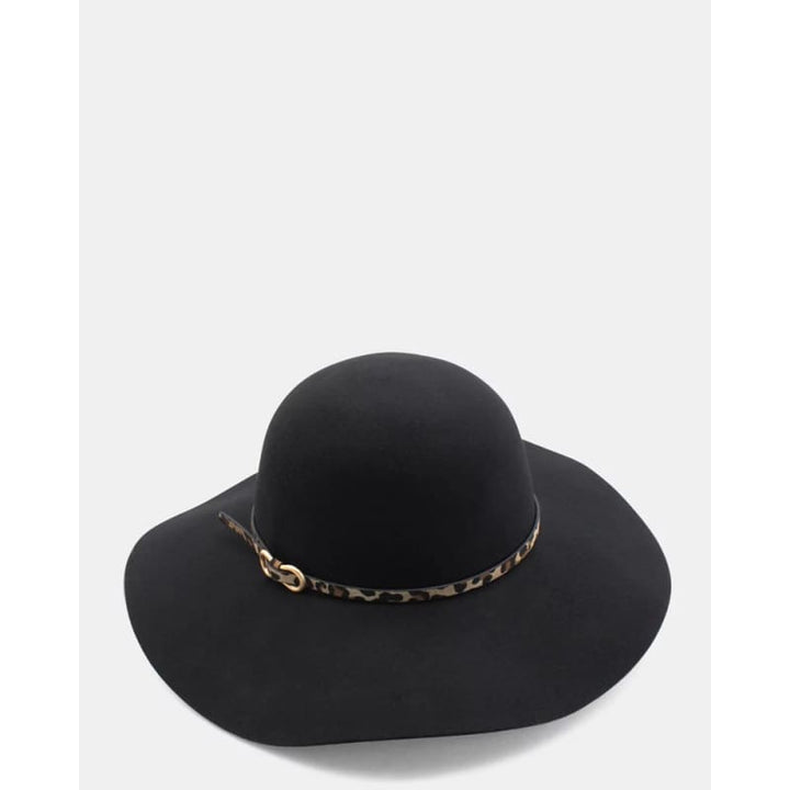 Teagan Wool Felt Floppy Hat | Black - Accessories