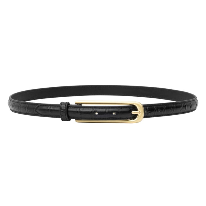 The Jolene Belt Black Croc - Accessories