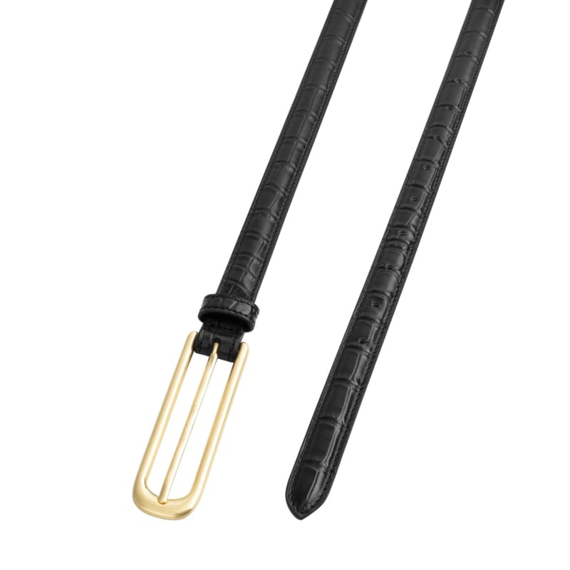 The Jolene Belt Black Croc - Accessories