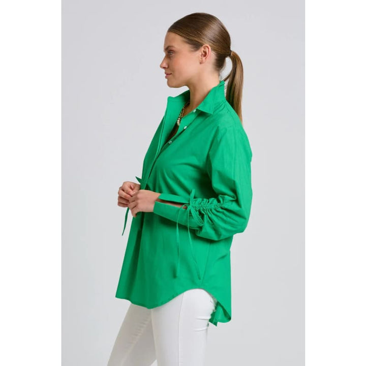 The Millie Girlfriend Shirt | Bright Green - Tops