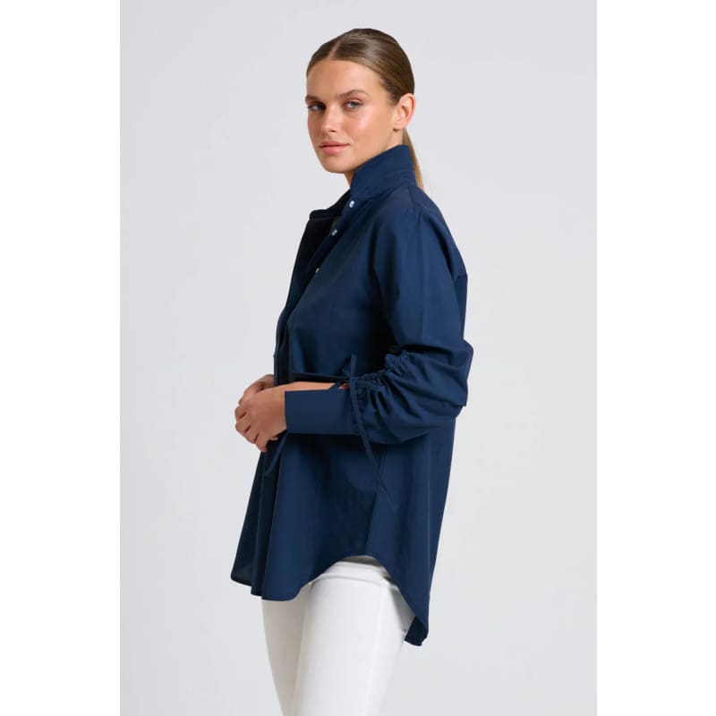 The Millie Girlfriend Shirt | French Navy - Tops