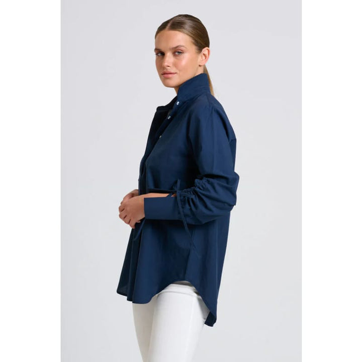 The Millie Girlfriend Shirt | French Navy - Tops