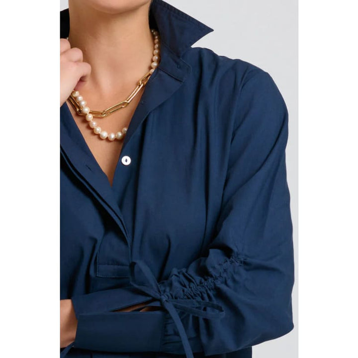 The Millie Girlfriend Shirt | French Navy - Tops