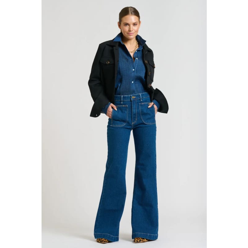 The Penny Shirt Pintuck | Denim - Tops