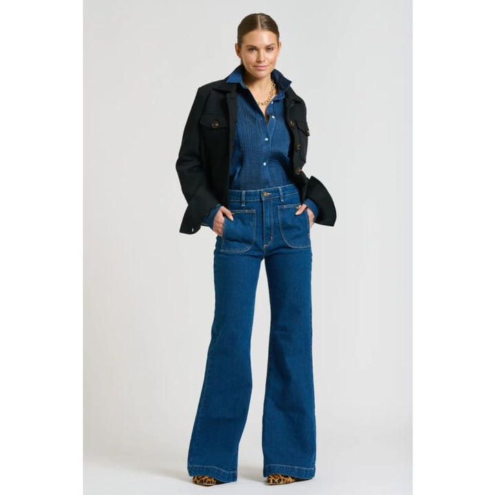 The Penny Shirt Pintuck | Denim - Tops