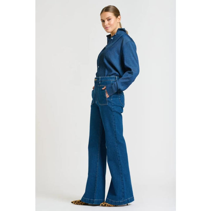 The Penny Shirt Pintuck | Denim - Tops