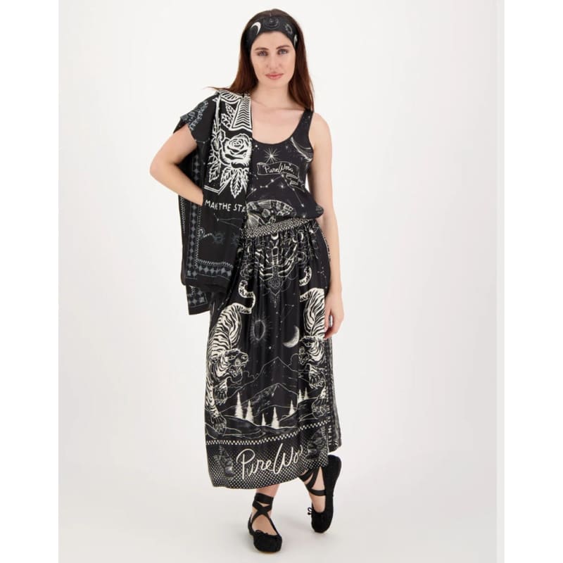Vanessa Printed Midi Skirt | Magic - Bottoms