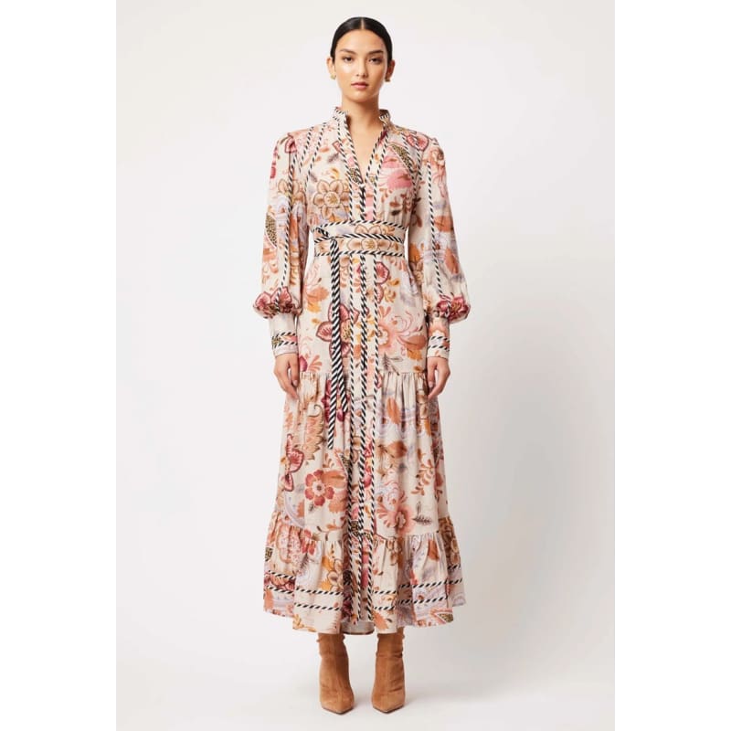 Vega Linen Viscose Maxi Dress | Aries Floral - Dress